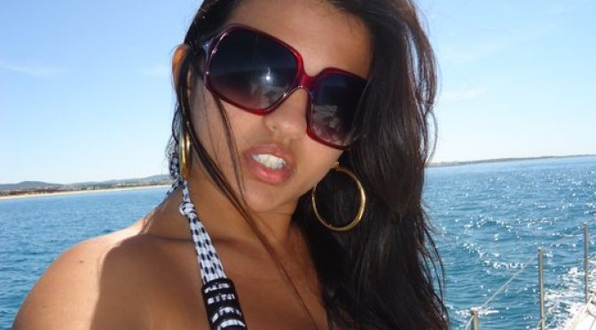 Brunette with huge tits